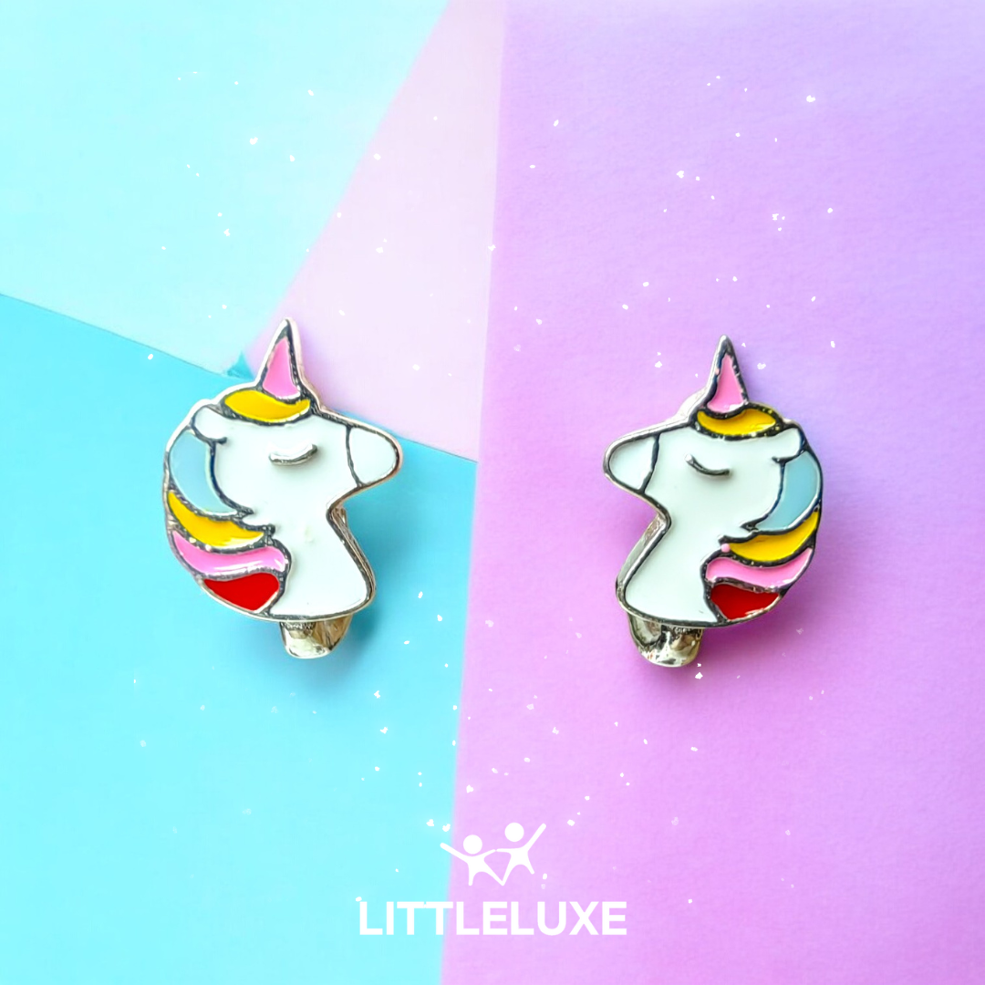 Hayal Gücü Yüksek Prenseslere Özel Unicorn Çocuk Gümüş Küpe