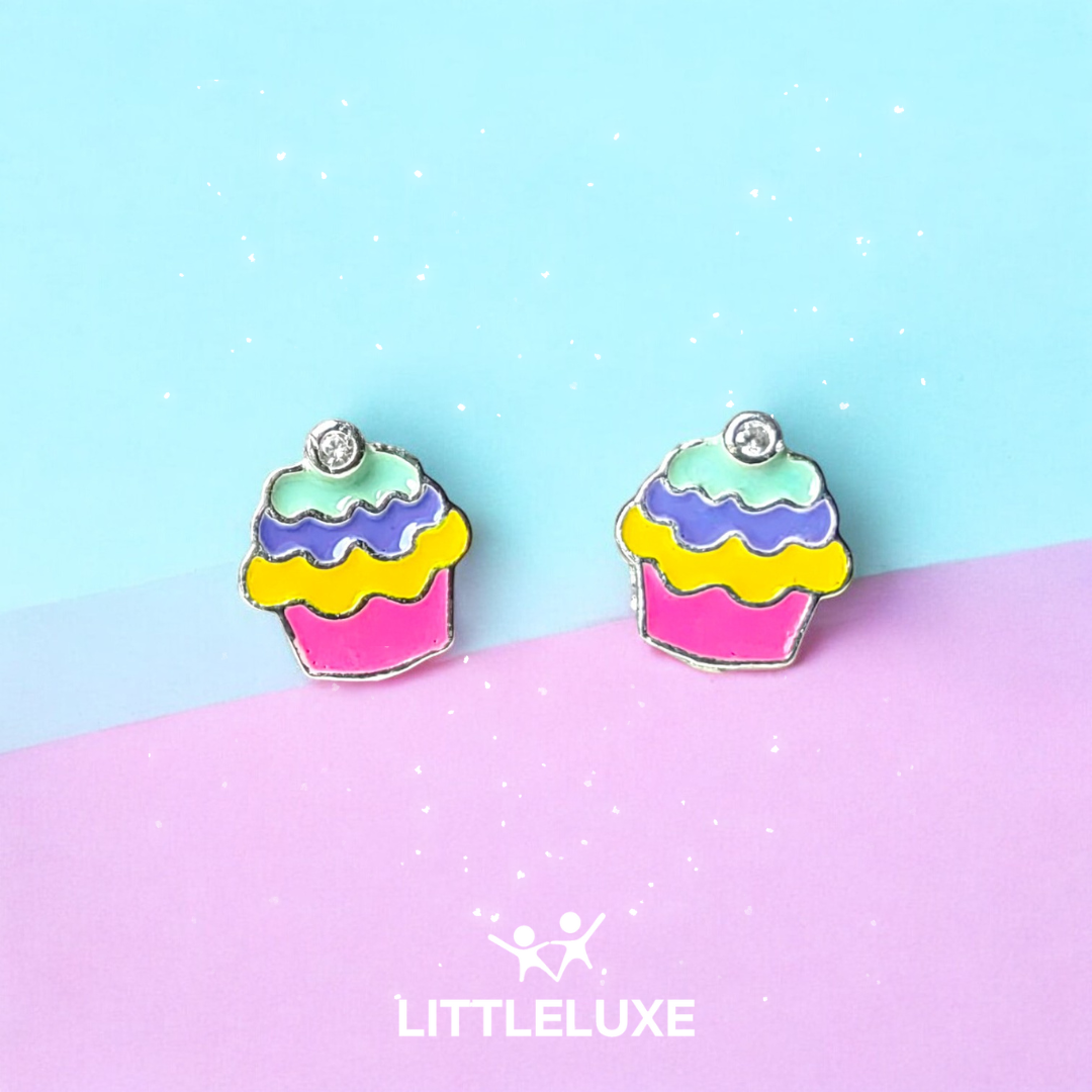 Benim Küçük Cupcake'im Gümüş Kız Çocuk Küpe