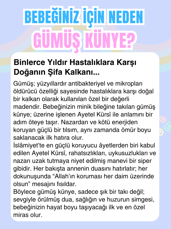 Ayetel Kürsi Dualı 925 Ayar Gümüş Kalp Motifli İsimli Kız Bebek Künyesi