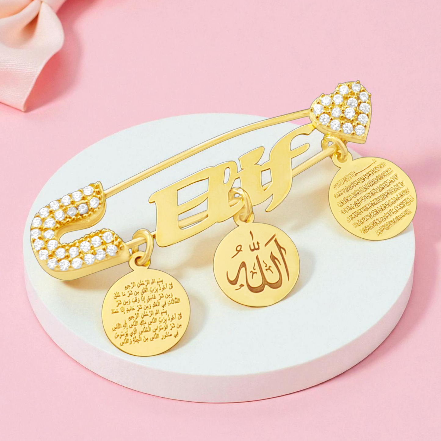 Nazarsavar Gümüş Bebek İğnesi, Maşallah Bebek İğnesi, Bebek Nazarlık İğnesi, Bebek Yaka İğnesi