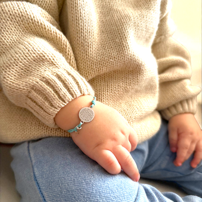 Ayetel Kürsi Dualı Harf Charmlı 925 Ayar Gümüş Bebek Bileklik