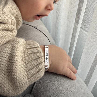 Ayetel Kürsi Dualı 925 Ayar Gümüş Erkek Bebek Künyesi