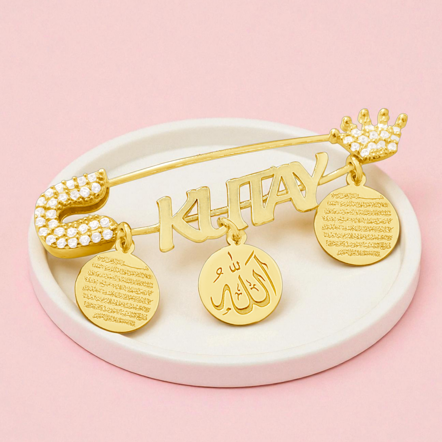 Nazarsavar Gümüş Bebek İğnesi, Maşallah Bebek İğnesi, Bebek Nazarlık İğnesi, Bebek Yaka İğnesi