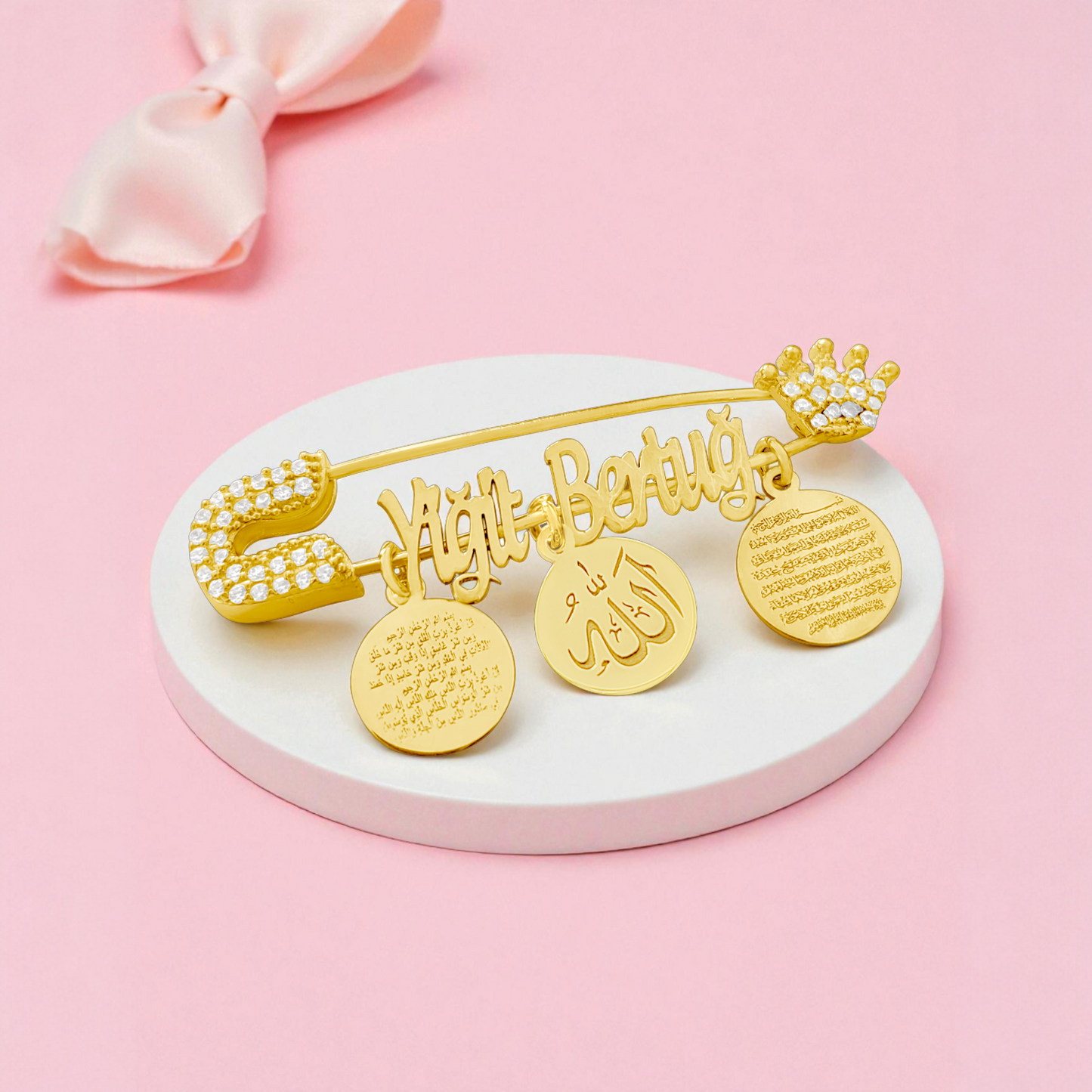 Nazarsavar Gümüş Bebek İğnesi, Maşallah Bebek İğnesi, Bebek Nazarlık İğnesi, Bebek Yaka İğnesi