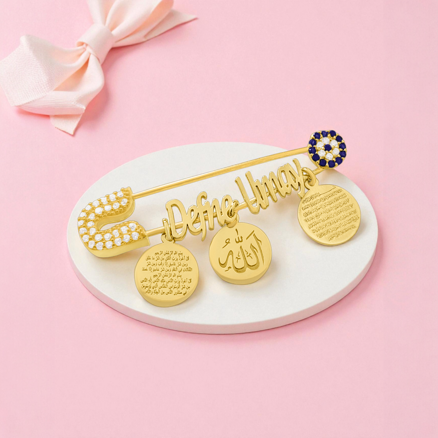 Nazarsavar Gümüş Bebek İğnesi, Maşallah Bebek İğnesi, Bebek Nazarlık İğnesi, Bebek Yaka İğnesi