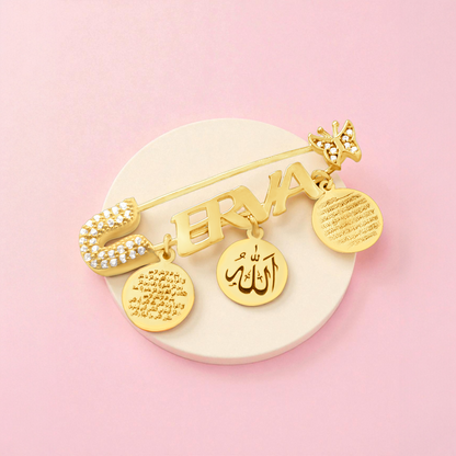 Nazarsavar Gümüş Bebek İğnesi, Maşallah Bebek İğnesi, Bebek Nazarlık İğnesi, Bebek Yaka İğnesi