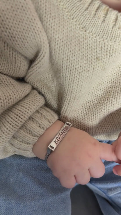 Ayetel Kürsi Dualı 925 Ayar Gümüş Erkek Bebek Künyesi