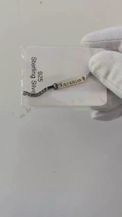Ayetel Kürsi Dualı 925 Ayar Gümüş Taç Motifli İsimli Erkek Bebek Künyesi